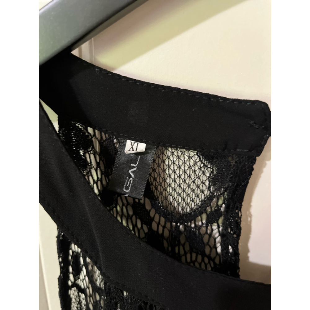 Women's DREAGAL Dress XL Black Lace Halter - Picture 4 of 6
